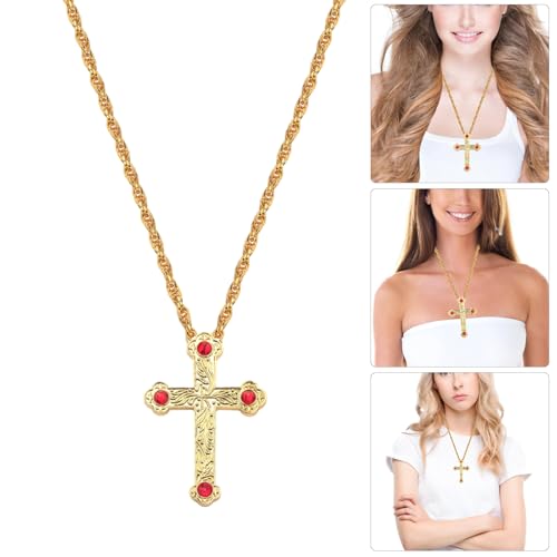 Collier en forme de croix ajustable accessoire mode unisexe chic
