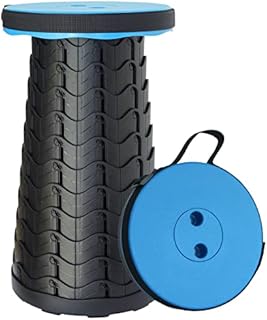 Baralir Portable Telescopic Stool, Upgraded Folding Camping Stool Adjustable Collapsible Stools for Outdoor Travel Camping Fishing Hiking Gardening Indoor