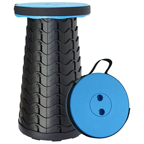 Baralir Portable Telescopic Stool, Upgraded Folding Camping Stool Adjustable Collapsible Stools for Outdoor Travel Camping Fishing Hiking Gardening Indoor Cover