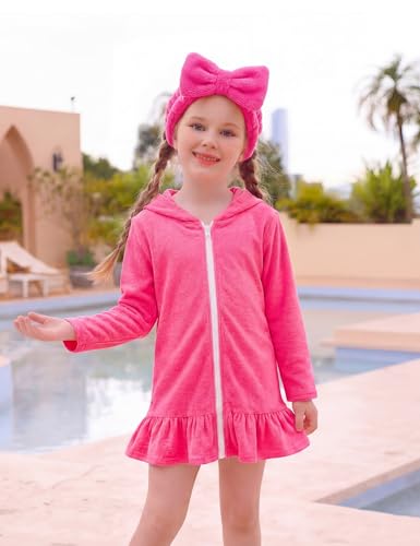Image of Girls Swimsuits 3 Piece Bikini Bathing Suit Sets Cover-up Swimwear with Drawstring UPF 50+ Sun Protection