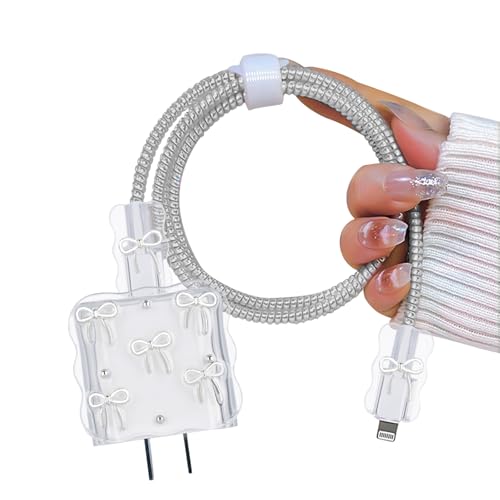 Protector de cable iPhone 20W CameCosy Wave con diseño de pajarita