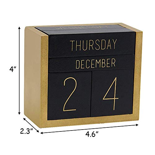 Image of STAR CRAFT Wooden Calendar No End Date Changeable Desktop Calendar