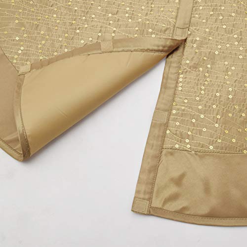 Gireshome Gold Sparkle Glitter Sequin Blingbling Center, Faux Silk Satin Border Christmas Tree Skirt,Xmas Christmas Holiday Party Decoration-50Inch #TOP4