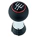 Produktbild L&P A0260-4-2 Schalthebel Schaltknauf Schwarz Rot 5 Gang 12mm Knauf PU Leder perforiert Plug Play Ersatzteil für VW Golf 2 II 3 III 4 IV 5 V 6 VI 7 Passat 3B B5 3C B6 Polo 6N 9N 6R GTI look