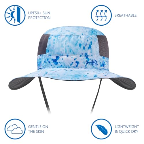 Image of BASSDASH UPF 50+ Sun Fishing Hat Water Resistant with Detachable Neck Flap