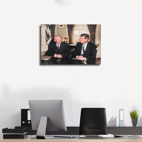 Impression sur toile Dwight D Eisenhower Tableau John F Kennedy N - 3