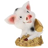 Petites figurines d'animaux en résine : poupée cochon au design classique et à l'apparence simple et charmante, elle convient à de nombreuses utilisations, notamment comme décoration intérieure