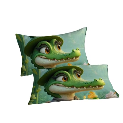 Housse de couette crocodile 260x220 en microfibre douce pour éviter les draps rêches