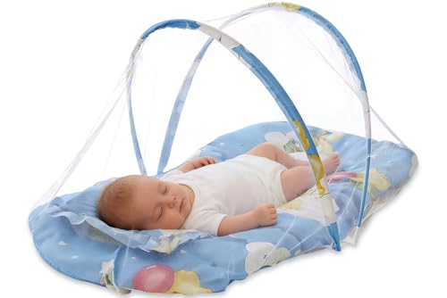 Pliable Moustiquaire, Portable Netting Pliable, Fetting for Summer Travel Netting Children, pour Voyage ou été à la Maison - Bleu