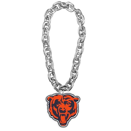 Aminco Chicago Bears Bear Head NFL Fan Chain Silver