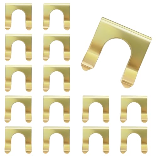 EKUWU 15 PCS Brake Line Clips, Metal Brake Line Bracket, U-shaped, Metal Universal Car Fuel Cable Clip, Replacement Hose Retaining Clamp for Car, Truck, Vehicle, Motorcycle