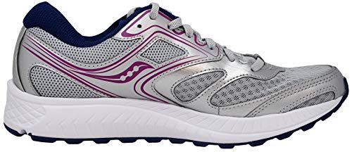 Saucony Women's Versafoam Cohesion 12 Grey/Navy/Purple Road Running Shoe 8 Medium Us #TOP6