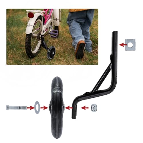 Tsnamay Par de acessórios de bicicleta para roda auxiliar de bicicleta infantil para 30,5 cm, rodas