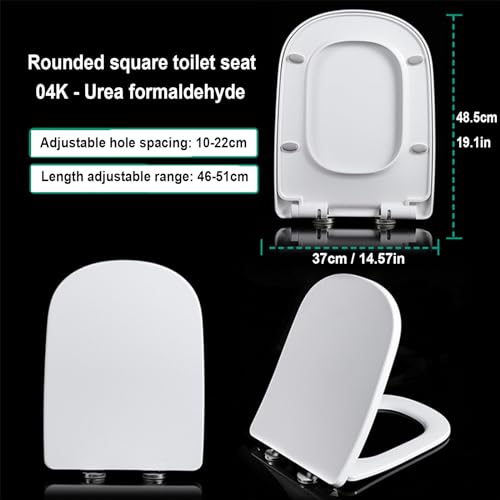 Siège de toilette carré haut de gamme en urée-formaldéhyde durable - 3