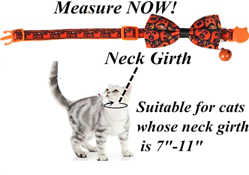 Collier d'Halloween pour chat avec clochette : accessoire d'automne réglable