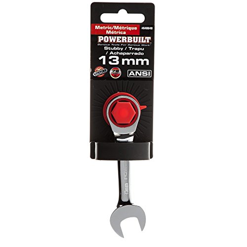 Powerbuilt 640640 Stubby Metric Ratcheting Wrench, 13mm