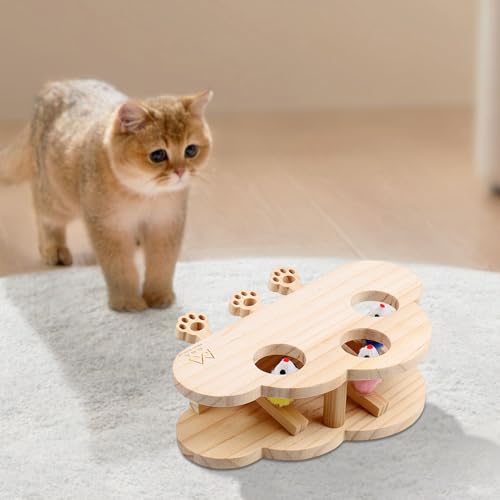 Jouet à gratter pour chat en bois 28 x 21 cm de qualité durable