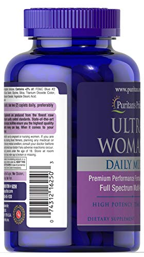 Puritan's Pride High Potency Timed Release Ultra Woman Daily Multi, 90 Coated Caplets #TOP4