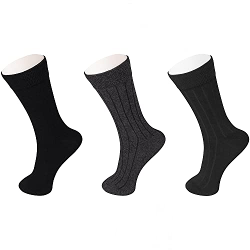 HAMMER ANVIL Mens Dress Socks 12 Pack Classic Cotton Crew Socks Solid Pattern Argyle Set2