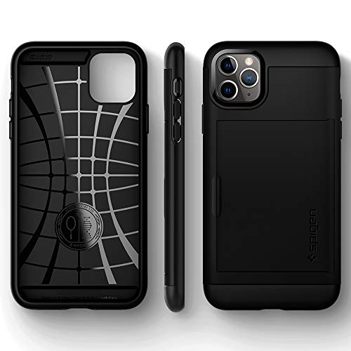 Spigen Slim Armor Cs Compatible With Iphone 11 Pro Max Case, 2-Piece Card Slots Tpu Mobile Phone Case For Iphone 11 Pro Max Case Black 075Cs27139 #TOP7