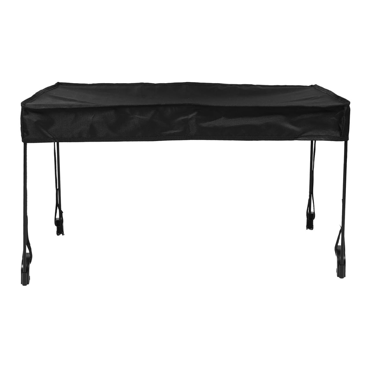 Cubierta Plegable para Carrito de Camping, Toldo Negro | Plástico y Tela, Protección UV y Resistencia al Clima, Incluye Parasol y Cubierta de Lluvia