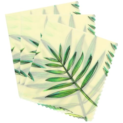 HOMOBABE 3 Piezas de Papel de Envoltura de Cera de Abeja Natural para Envolver Alimentos, Papel Resistente a Aceite Uso Diario en Platos y Recipientes