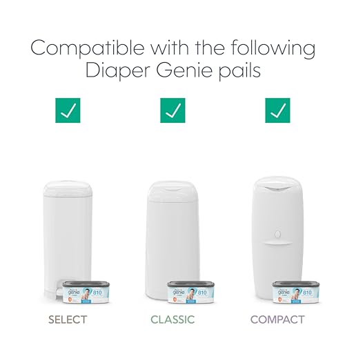 The Diaper Genie Jumbo Square Refill, with Continuous Film, can Hold up to 810 Newborn-Sized Diapers per Refill. (Pack of 2)
