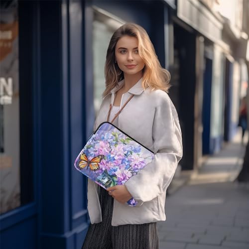 Funda para portátil 13-14 pulgadas impermeable con diseño flores miniatura 7