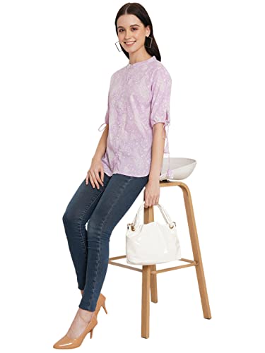 Image of FABRIC FITOOR Women's Cotton Pejali Print Regular Shirt
