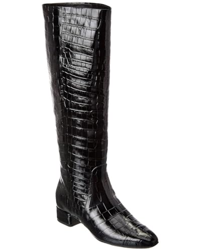 Tall Croc-Embossed Boot by Veronica Beard