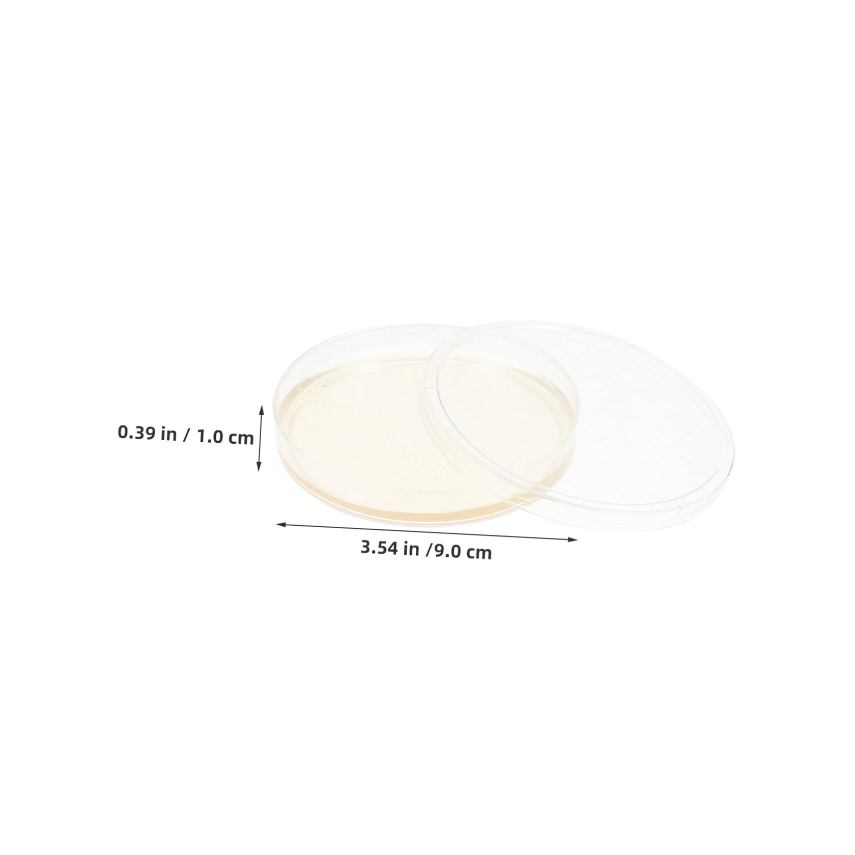 CLISPEED Placas de Agar Nutritivo para Laboratorio de 9 CM, 20 Placas de Petri de Plástico Estériles Tapa para Cultivo de Hongos y Experimentos Científicos