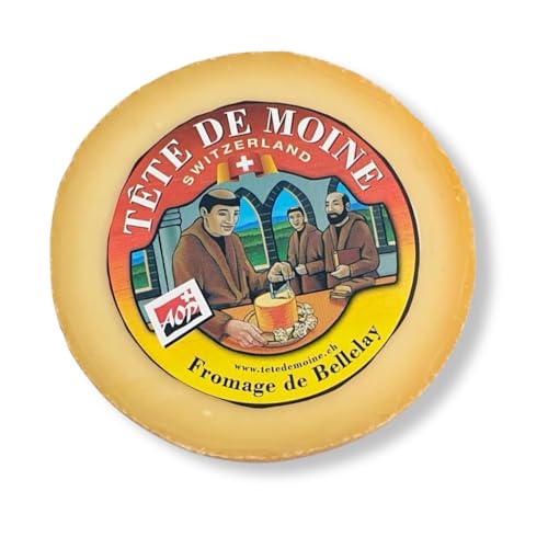 Fromage Tête de Moine AOP Suisse au lait d'Alpages 450g (1/2 pièce) - Fromagerie du Château - Pâte jaune très fine qui fond délicieusement en bouche