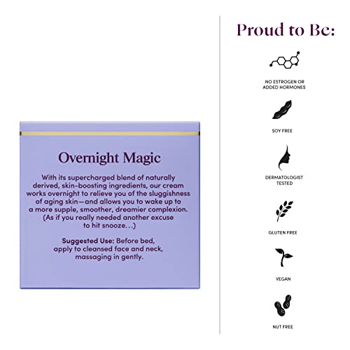 Womaness Overnight Magic Night & Day Face Cream for Women - Anti-Aging Cream with Hyaluronic Acid & Bakuchiol - Hydrating Facial Creams for Day or Night Use – Products for Radiant Aging Skin – 1.7oz