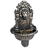 tienda jardineria bricolaje Esta fuente de pared está equipada con una bomba de agua de funcionamiento suave, y el agua recircula continuamente.La fuente está hecha de plástico resistente y es adecuada para uso en interiores