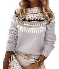 A Light Grey Geometric Sweater