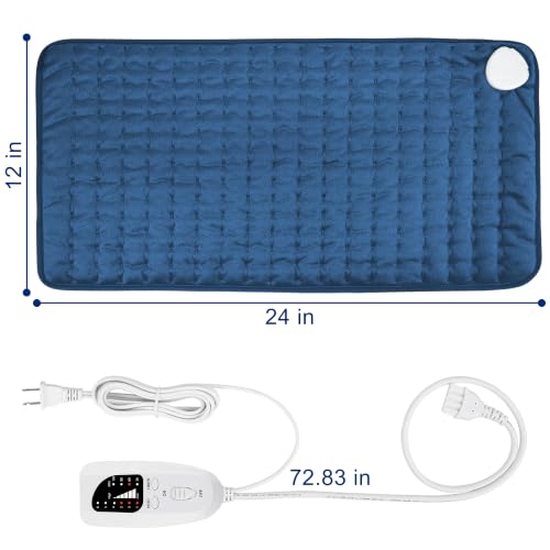 Image of Electric Heating pad for Back Neck Shoulder Knee Arms Legs- Electric Heat Pads with 6 Heat Settings & Auto Shut Off &Dry /Moist Heat Heating Pad for Birthday Mother Father Girl Men Women