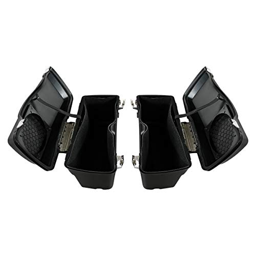 Alforjas rígidas negras para Harley Softail 1984-2017 miniatura 5