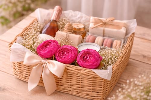 Image of SATYAM KRAFT 6 Pcs Artificial Rose Flower Heads, Big Fake Flowers,Pooja Thali Decor, Festival & Events, Home,Table, Bedroom,Wedding Decoration Items (6 Pieces) (Dark Pink)