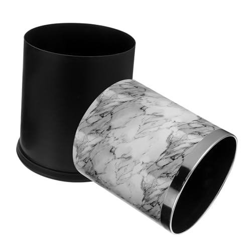 Caneca de basura rectangular de plástico gris miniatura 1