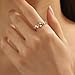 cotwdi Gold Rings for Women Adjustable Ring Gold Cubic Zircoina Leaf Ring Dainty Stackable Rings for Women Unique Trendy Jewelry