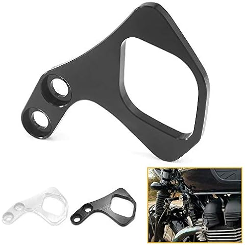 HEINMO Motorcycle Ignition Key Relocate Relocation Holder Bracket for Triumph Bonneville Scrambler Thruxton T100 SE 2001-2015 (Black+Left) Cover