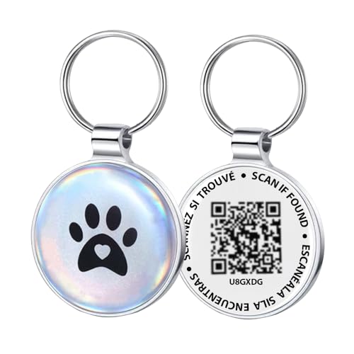 UK QR Code Dog ID Tags with Real-Time Alerts & Pet Profile No Fees
