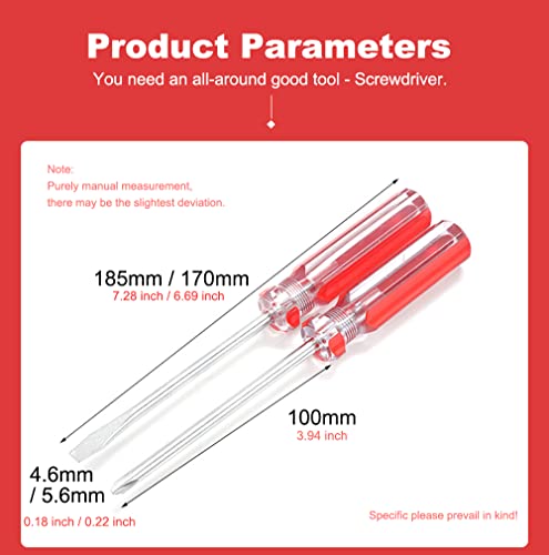 Gdfymi 8Pcs Magnetic Screwdriver Set, Carbon Steel With 4 Phillips And 4 Flat Head Screwdriver, Professional Cushion Grip Hand Tools Set For Home Repair, Improvement, Craft #TOP3
