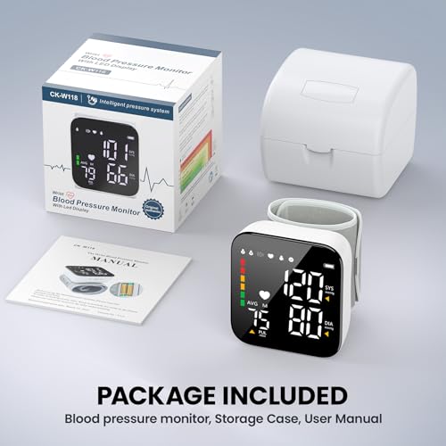 Coverich CK-W118 Blood Pressure Monitor Automatic Wrist Bp Machine Large Backlit Display Adjustable Cuff 2X90 Storage Blood Pressure Detector Voice Broadcast thumb #6