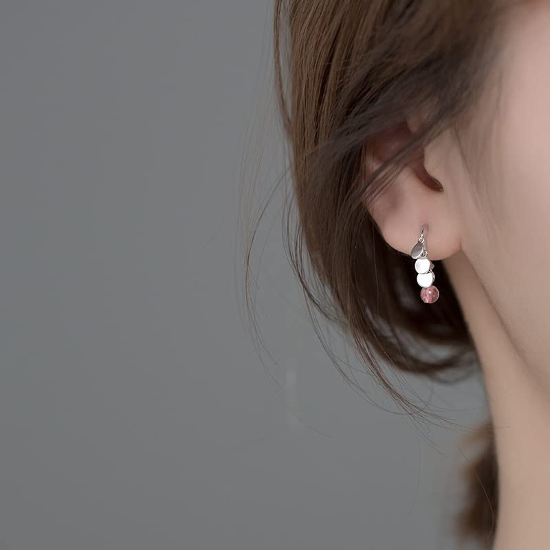 Boucles d'oreilles pendantes anti-irritation en quartz - 3