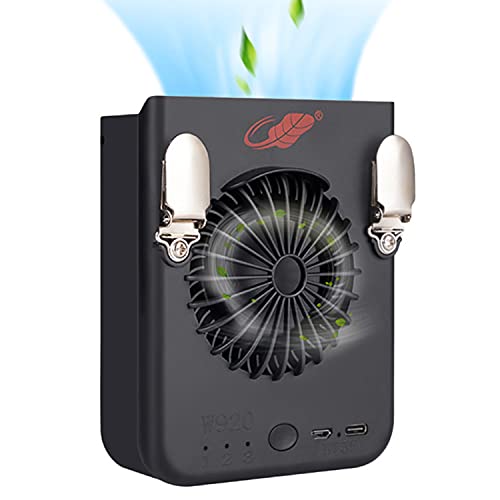 FANCYWING Waist Clip Fan, FANCYWING Personal Portable 8000mAh Battery Operated 3-in-1 Waist Fan with Super Strong Airflow,Necklace Fan Rechargeable for Jobsite, Hiking, Camping, Fishing, Cycling