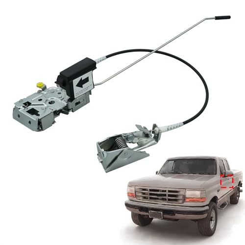 Image of Door Latch Assembly Front Driver Side, Compatible with 1992-1997 Ford F150 F250 F350 Bronco, Replaces F4TZ15219A65A