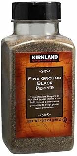 Kirkland Signature Spice Seasoning Dressing Fine Ground Black Pepper Jar 348g