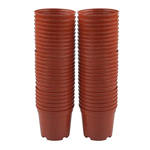 50 Pcs 2.8" Plastic Succulents Pots,Plant Nursery Pots,Small Seed Starting Pots #TOP2