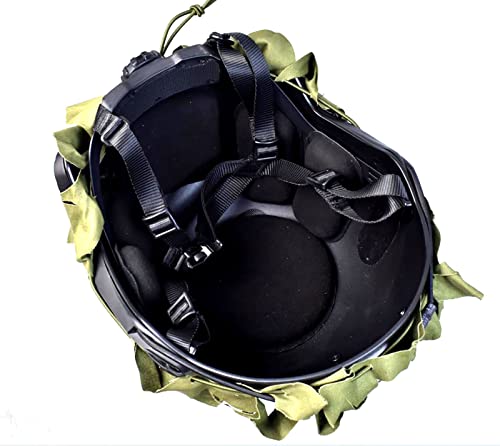 Breathable Mesh Camo Camouflage Tactical Helmet Cover Outdoor Airsoft Paintball Tactical Military Gear Combat Fast Helmet Cover In Size M/L (Net Green) #TOP4